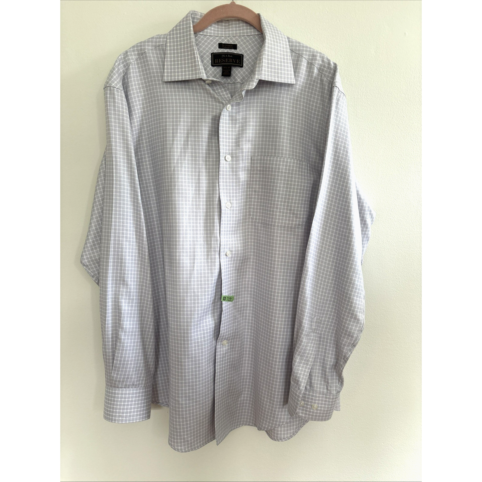 Jos. A Bank Reserve 100% Egyptian Cotton Button Down Gingham Check | 16.5 35
